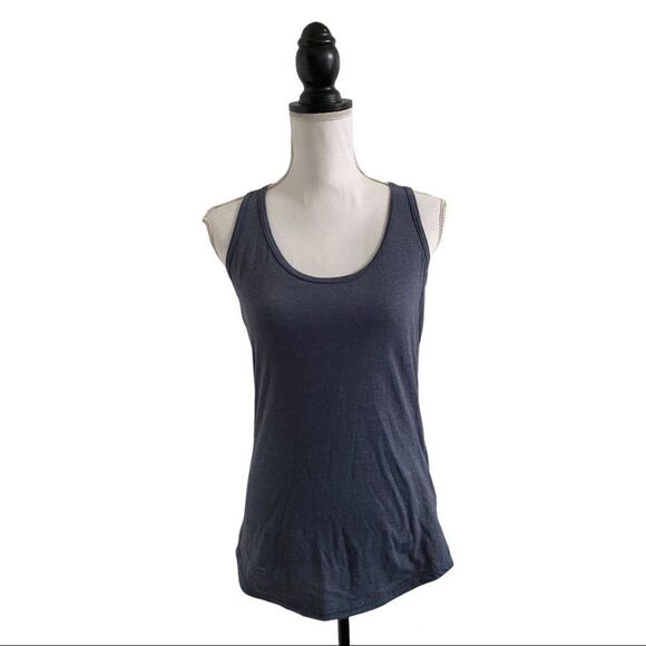 Anvil Tri Blend Racerback Tank Top Heather Navy Blue Women’s US Size Medium - Picture 2 of 5